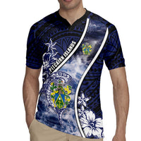 Personalised Pitcairn Islands Rugby Jersey Coat Of Arms Waves Style