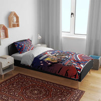 Samoa Wrestling Bedding Set Polynesian Warrior Funny Style - Polynesian Pride
