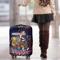 Samoa Wrestling Luggage Cover Polynesian Warrior Funny Style - Polynesian Pride