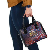 Samoa Wrestling Shoulder Handbag Polynesian Warrior Funny Style - Polynesian Pride