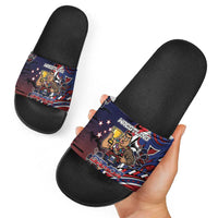 Samoa Wrestling Slide Sandals Polynesian Warrior Funny Style - Polynesian Pride