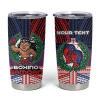 Personalised Samoa Boxing Tumbler Cup Samoan Boxer Funny Style - Polynesian Pride