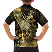 Personalised Niue Family Matching Summer Maxi Dress and Hawaiian Shirt Niuean Crab Waves Style