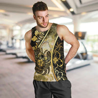 Personalised Niue Men Tank Top Niuean Crab Waves Style