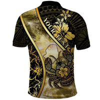 Personalised Niue Polo Shirt Niuean Crab Waves Style