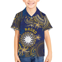 Personalised Nauru Family Matching Puletasi and Hawaiian Shirt Hibiscus Polynesian Tribal Pattern