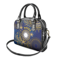 Nauru Shoulder Handbag Hibiscus Polynesian Tribal Pattern