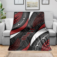 Aotearoa New Zealand Native Birds Map Blanket Silver Fern Tribal Pattern