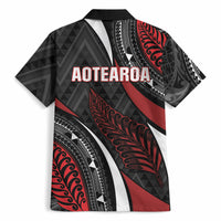 Aotearoa New Zealand Native Birds Map Hawaiian Shirt Silver Fern Tribal Pattern