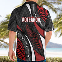 Aotearoa New Zealand Native Birds Map Hawaiian Shirt Silver Fern Tribal Pattern