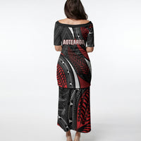Aotearoa New Zealand Native Birds Map Puletasi Silver Fern Tribal Pattern