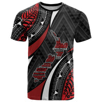Aotearoa New Zealand Native Birds Map T Shirt Silver Fern Tribal Pattern