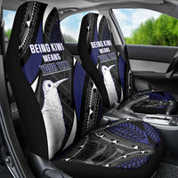Personalised New Zealand Kiwi Car Seat Cover Silver Fern Tribal Pattern DT05 - Polynesian Pride