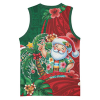 Hawaii Christmas Basketball Jersey Mele Kalikimaka Funny Hawaiian Santa - Polynesian Pride