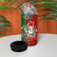 Hawaii Christmas 4 in 1 Can Cooler Tumbler Mele Kalikimaka Funny Hawaiian Santa - Polynesian Pride