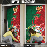 Hawaii Christmas Door Cover Mele Kalikimaka Funny Hawaiian Santa - Polynesian Pride