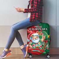 Hawaii Christmas Luggage Cover Mele Kalikimaka Funny Hawaiian Santa - Polynesian Pride