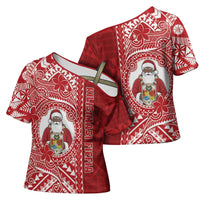 Tonga Christmas Cross Shoulder Shirt Kilisimasi Fiefia - Polynesian Pride