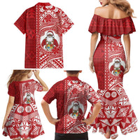 Tonga Christmas Family Matching Mermaid Dress and Hawaiian Shirt Kilisimasi Fiefia - Polynesian Pride