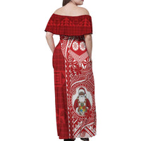 Tonga Christmas Family Matching Off Shoulder Maxi Dress and Hawaiian Shirt Kilisimasi Fiefia - Polynesian Pride
