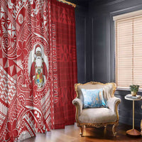 Tonga Christmas Window Curtain Kilisimasi Fiefia - Polynesian Pride