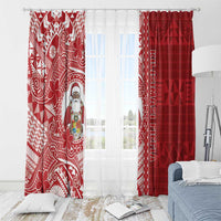 Tonga Christmas Window Curtain Kilisimasi Fiefia - Polynesian Pride