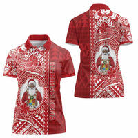 Tonga Christmas Women Polo Shirt Kilisimasi Fiefia - Polynesian Pride