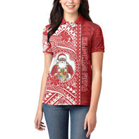 Tonga Christmas Women Polo Shirt Kilisimasi Fiefia - Polynesian Pride