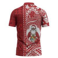 Tonga Christmas Zipper Polo Shirt Kilisimasi Fiefia - Polynesian Pride