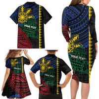 Personalised Philippines Christmas Family Matching Long Sleeve Bodycon Dress and Hawaiian Shirt Xmas Tree Filipino Tribal Patterns DT05 - Polynesian Pride
