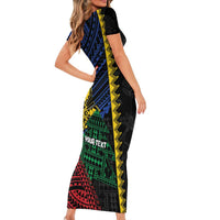 Personalised Philippines Christmas Family Matching Short Sleeve Bodycon Dress and Hawaiian Shirt Xmas Tree Filipino Tribal Patterns DT05 - Polynesian Pride
