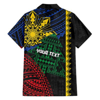 Personalised Philippines Christmas Family Matching Tank Maxi Dress and Hawaiian Shirt Xmas Tree Filipino Tribal Patterns DT05 - Polynesian Pride