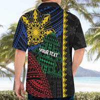 Personalised Philippines Christmas Hawaiian Shirt Xmas Tree Filipino Tribal Patterns - Polynesian Pride