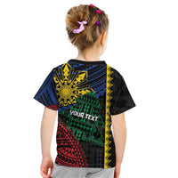 Personalised Philippines Christmas Kid T Shirt Xmas Tree Filipino Tribal Patterns - Polynesian Pride