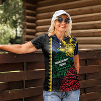 Personalised Philippines Christmas Women Polo Shirt Xmas Tree Filipino Tribal Patterns - Polynesian Pride