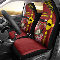 Rotuma Christmas Car Seat Cover Rotuma Myzomela Birds With Hibiscus Flowers - Polynesian Pride