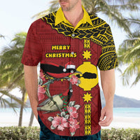 Rotuma Christmas Hawaiian Shirt Rotuma Myzomela Birds With Hibiscus Flowers - Polynesian Pride