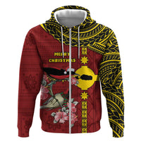 Rotuma Christmas Hoodie Rotuma Myzomela Birds With Hibiscus Flowers - Polynesian Pride