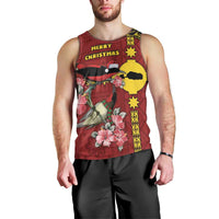 Rotuma Christmas Men Tank Top Rotuma Myzomela Birds With Hibiscus Flowers - Polynesian Pride