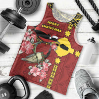 Rotuma Christmas Men Tank Top Rotuma Myzomela Birds With Hibiscus Flowers - Polynesian Pride