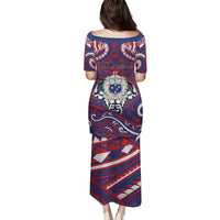 Personalised Samoa Gym Family Matching Puletasi and Hawaiian Shirt Muscle Samoan Tribal Waves - Polynesian Pride