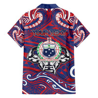 Personalised Samoa Gym Family Matching Tank Maxi Dress and Hawaiian Shirt Muscle Samoan Tribal Waves DT05 - Polynesian Pride