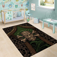 Hawaii Tiki Pirates Area Rug Kakau Pattern Polynesian Style