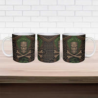 Personalised Hawaii Tiki Pirates Ceramic Mug Kakau Pattern Polynesian Style