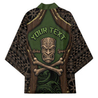 Personalised Hawaii Tiki Pirates Kimono Kakau Pattern Polynesian Style