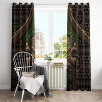 Hawaii Tiki Pirates Window Curtain Kakau Pattern Polynesian Style