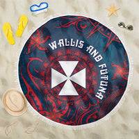 Wallis And Futuna Beach Blanket Hibiscus Polynesian Tribal Pattern