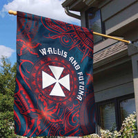 Wallis And Futuna Garden Flag Hibiscus Polynesian Tribal Pattern