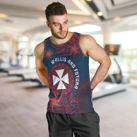 Personalised Wallis And Futuna Men Tank Top Hibiscus Polynesian Tribal Pattern