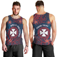 Personalised Wallis And Futuna Men Tank Top Hibiscus Polynesian Tribal Pattern
